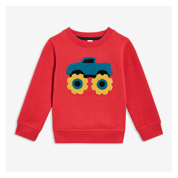 Toddler Boys' Graphic Fleece Sweatshirt - Bright Red